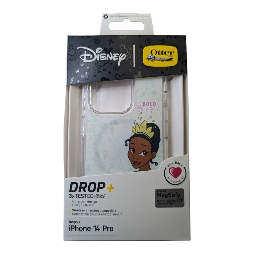 Q9. OtterBox Disney iPhone 14 Pro Symmetry Series Case Ultra Sleek TIANA BEAUTY